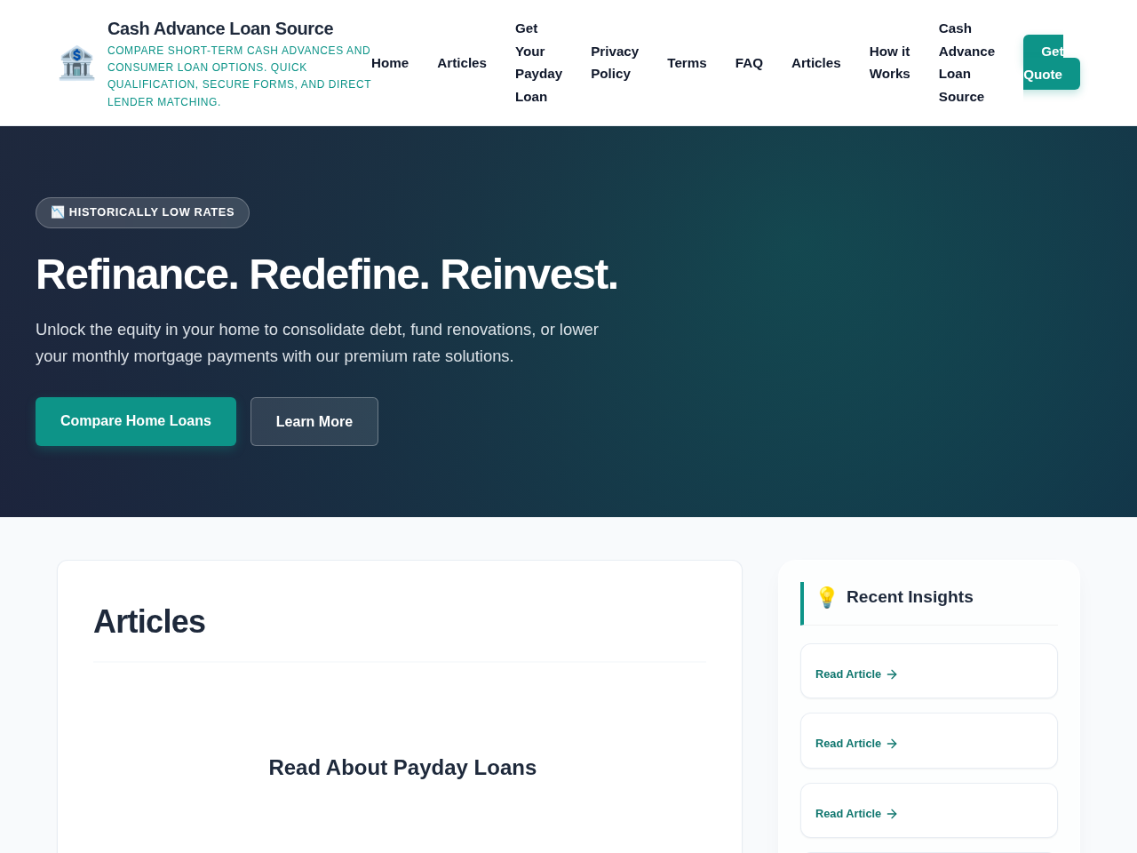 Cash Advance Loan Source